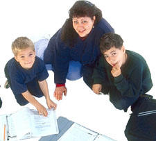 boys doing homework